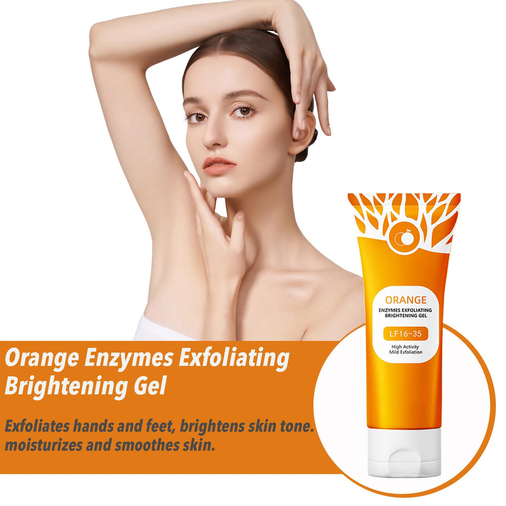 WJSFDLY gel exfoliante naranja, textura suave para exfoliación agradable