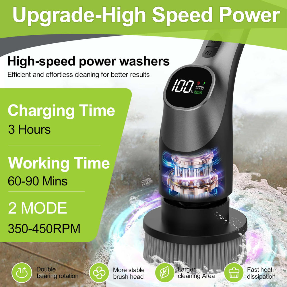 WKY G3 dual-speed power adapts to delicate and tough cleaning.
