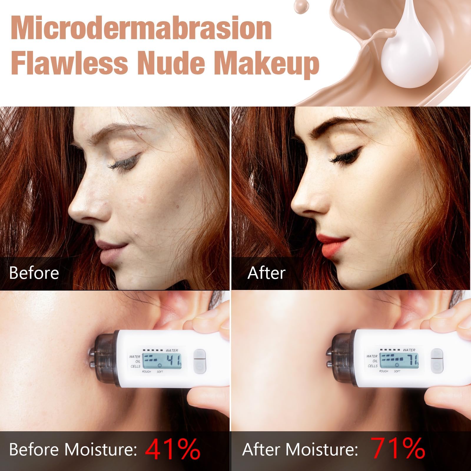 WLCTJIAYOU foundation being applied on the face with smooth blending