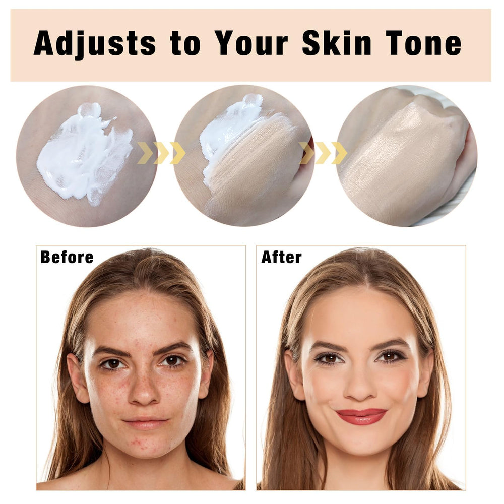 WLCTJIAYOU foundation swatches showing medium coverage for blemishes and freckles