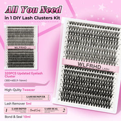 WLFRHD mix 9-16mm lash lengths to customize day-to-night looks.