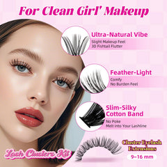 WLFRHD WLF Lash Clusters Kit bond and seal bottle for durable wear.