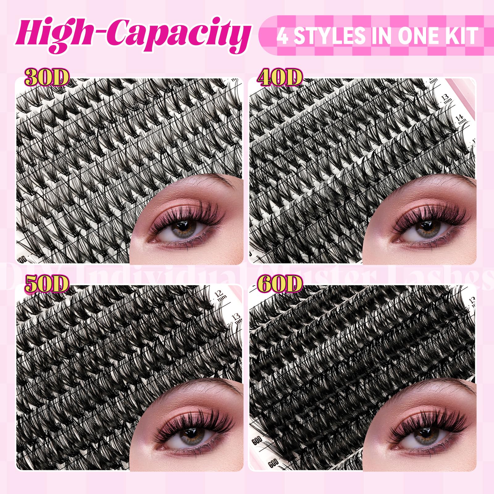 WLFRHD WLF Lash Clusters Kit brush aids smooth application.