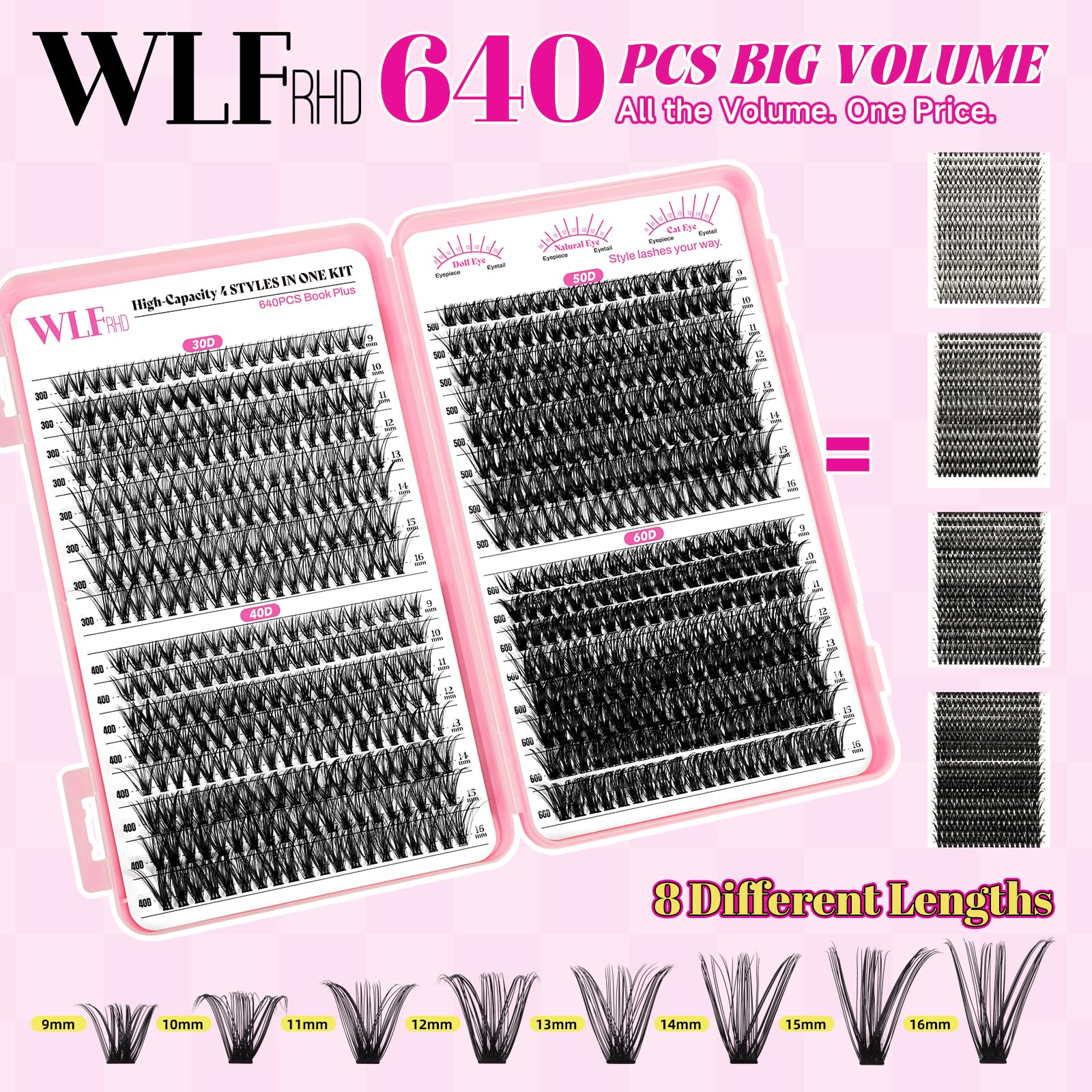 WLFRHD WLF Lash Clusters Kit remover bottle supporting residue-free removal.