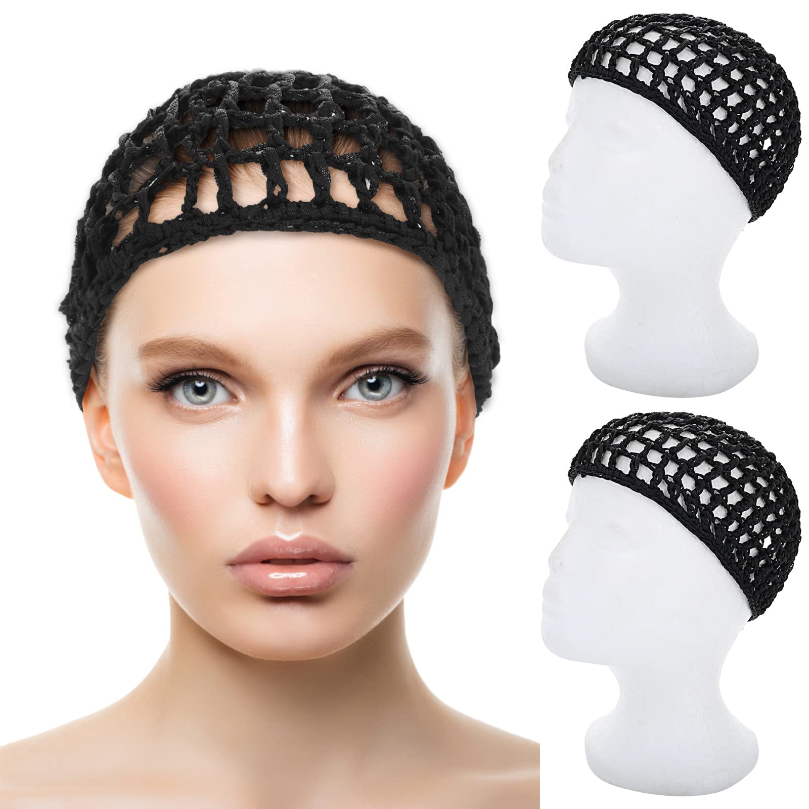 WLLHYF adjustable elastic hair net fits kids to adults