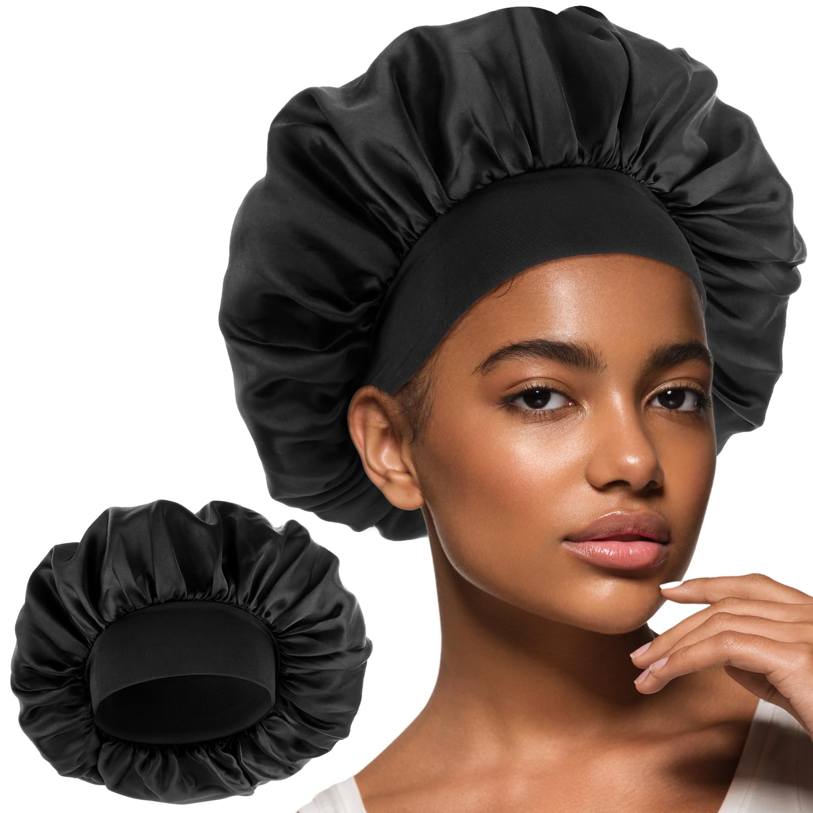 WLLHYF durable satin bonnet for daily use