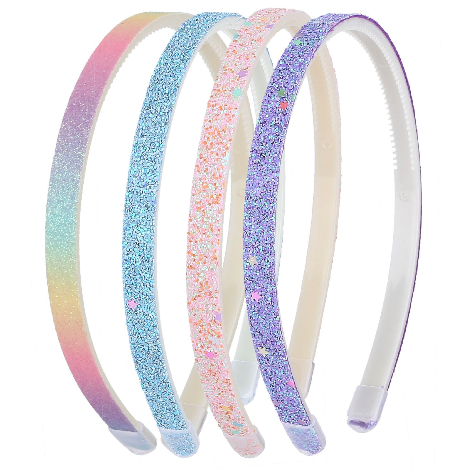 Diadema WLLHYF con brillos arcoíris para peinados festivos