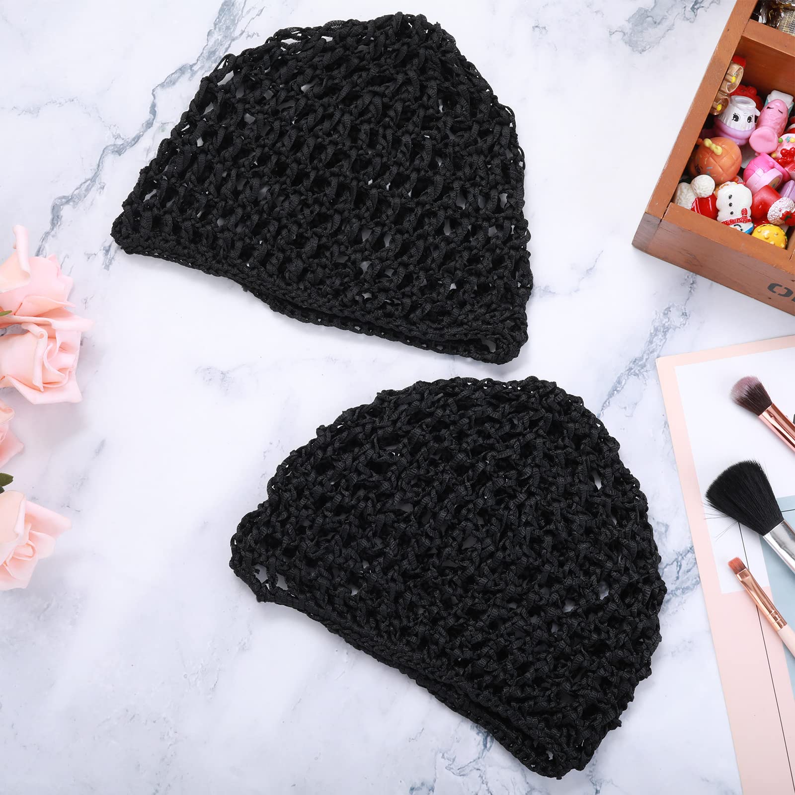 WLLHYF makeup removal ready hairnet cap keeps hair tidy