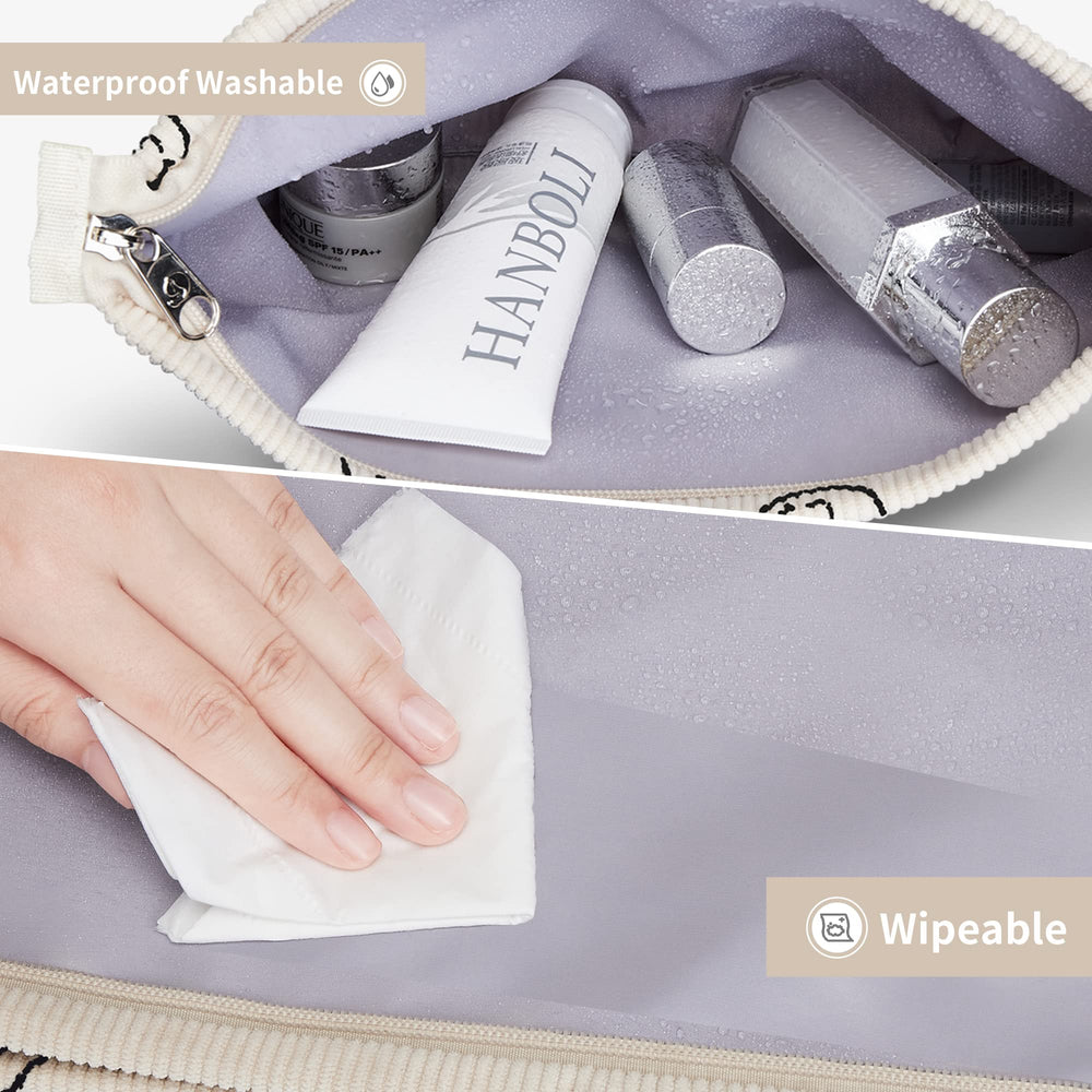 WLLWOO travel-size makeup bag is easy to carry in handbags or luggage.