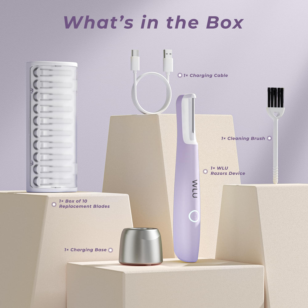 Includes 10 replacement blades with WLU Dermaplane Razor
