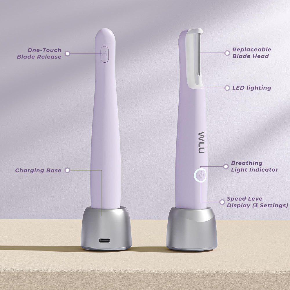 USB rechargeable WLU Dermaplane Razor ready for travel