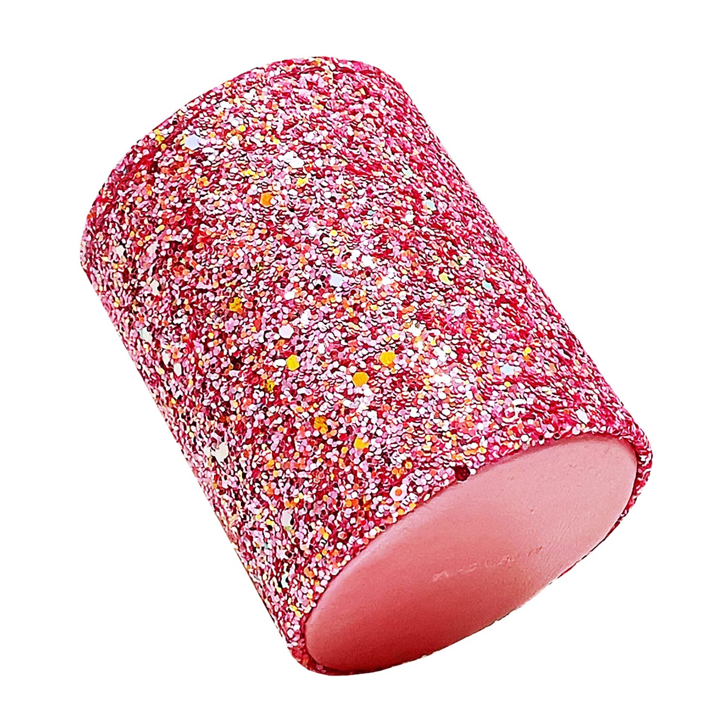 Wlz Bling Sequins makeup brush holder pink; space-saving cosmetic storage.
