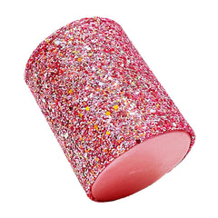 Wlz Bling Sequins makeup brush holder pink; space-saving cosmetic storage.