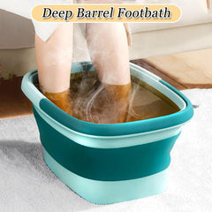 WMHYLYH collapsible foot spa folded in compact size for easy storage.
