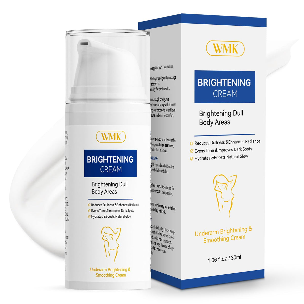 WMK crema aclaradora para piel íntima mejora tono y luminosidad