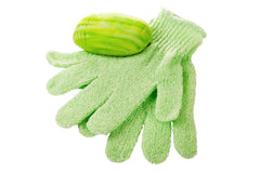 Guantes exfoliantes WMM con borde elástico para un ajuste cómodo
