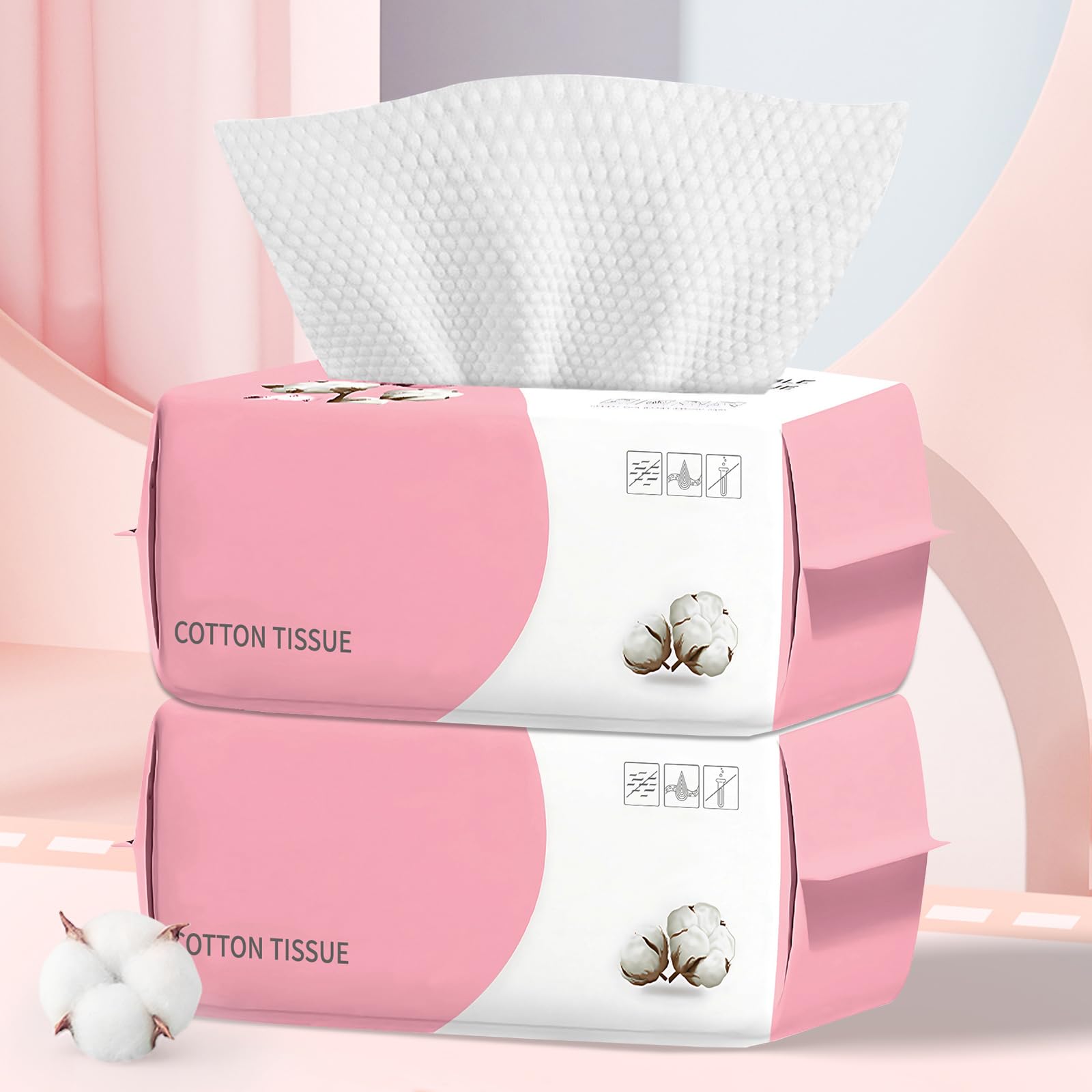 WMQL toalla facial desechable, doble cara, suave para piel sensible.