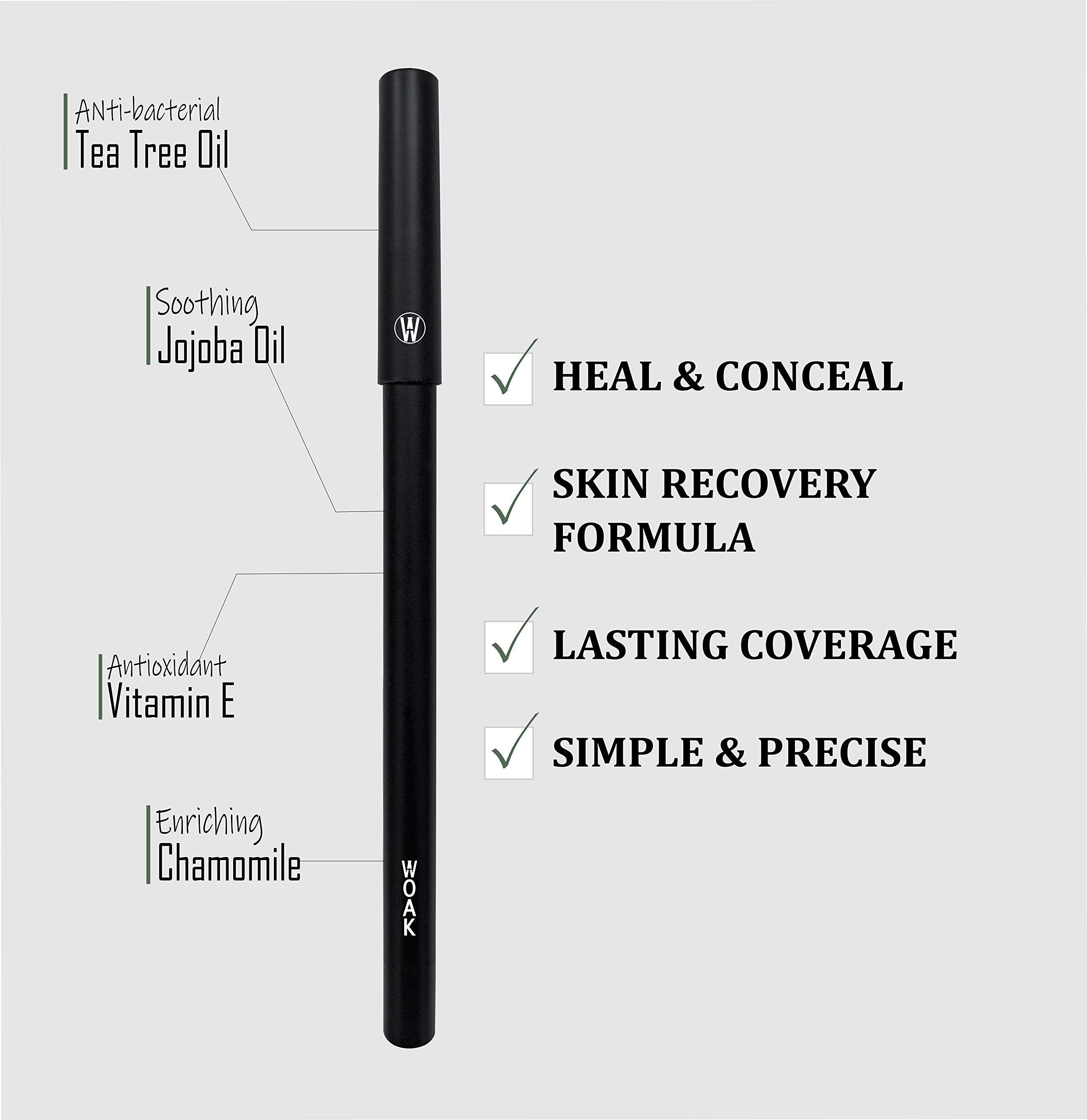WOAK Stealth Fighter Pen, cobertura sutil para imperfecciones