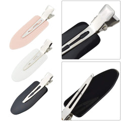 Wobe 24-piece pink no-bend clip protects hairstyle and bangs during styling.