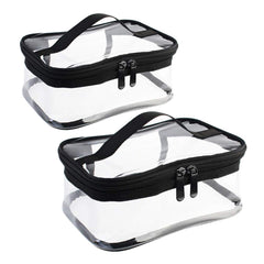 Wobe clear makeup bag large with handle for easy packing and visibility.