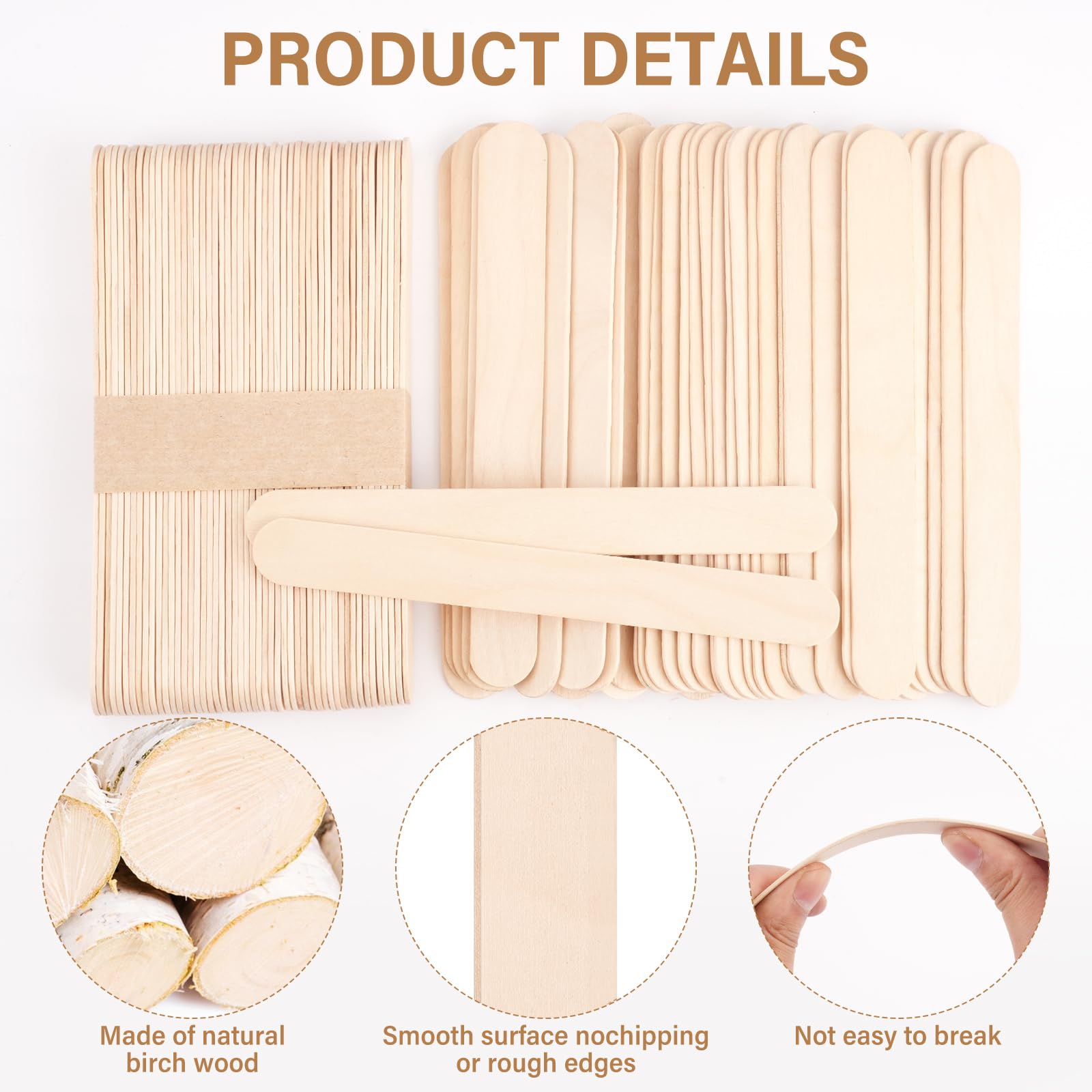 WoBiogHo jumbo wooden applicators suitable for waxing
