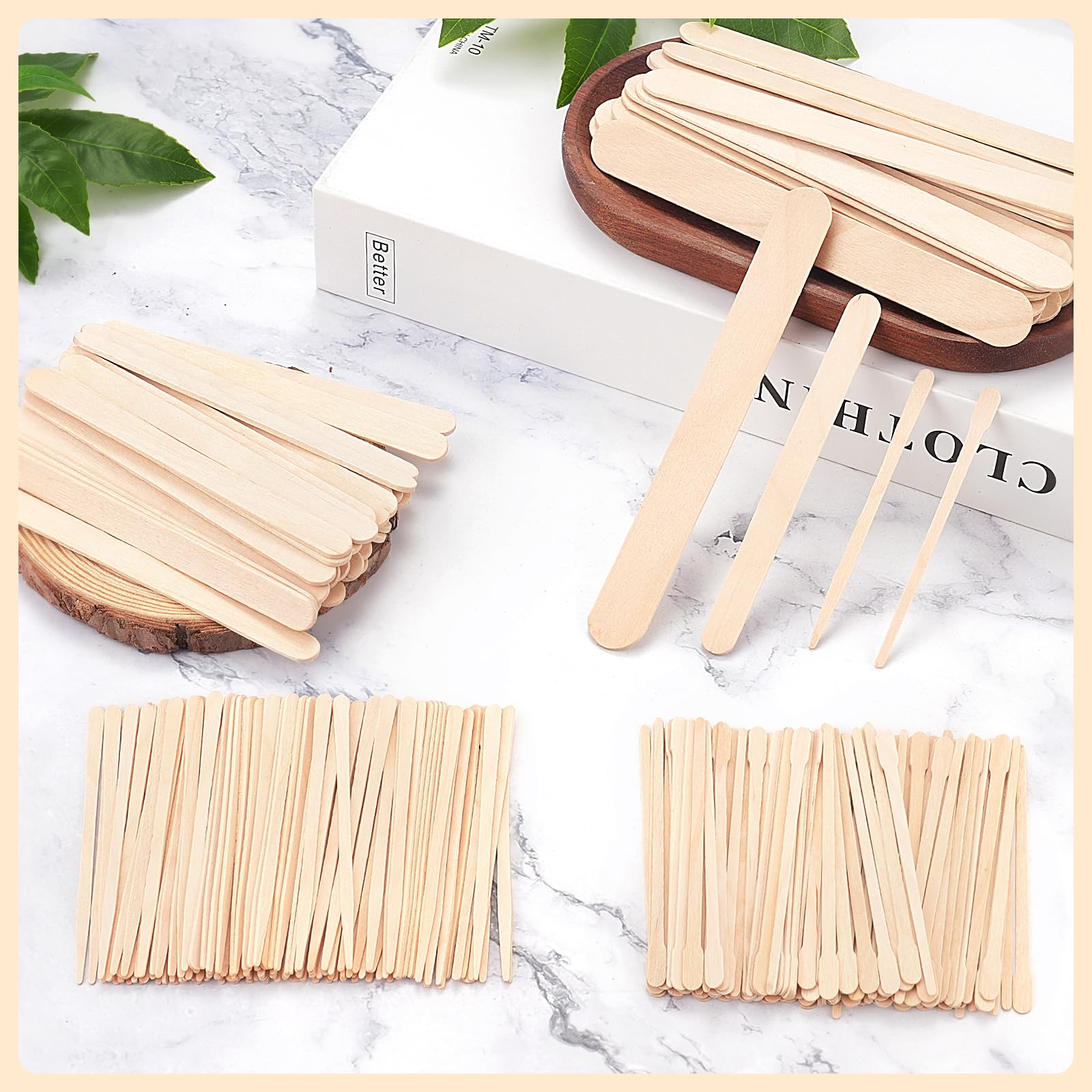 WoBiogHo medium wooden wax stick for precision areas like brows.