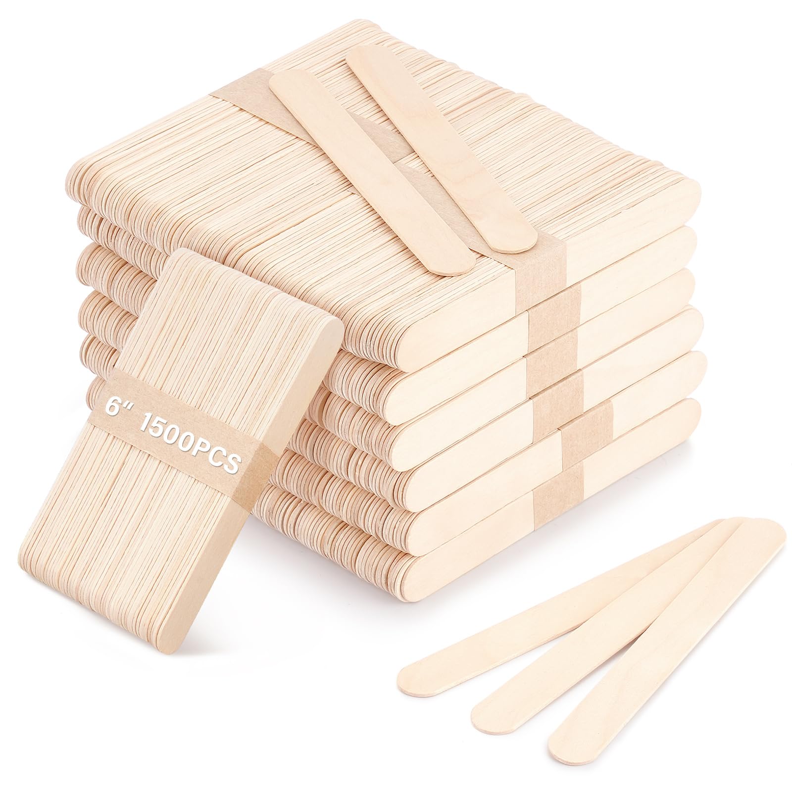 WoBiogHo pack of 1500 wooden waxing sticks for salon and home use