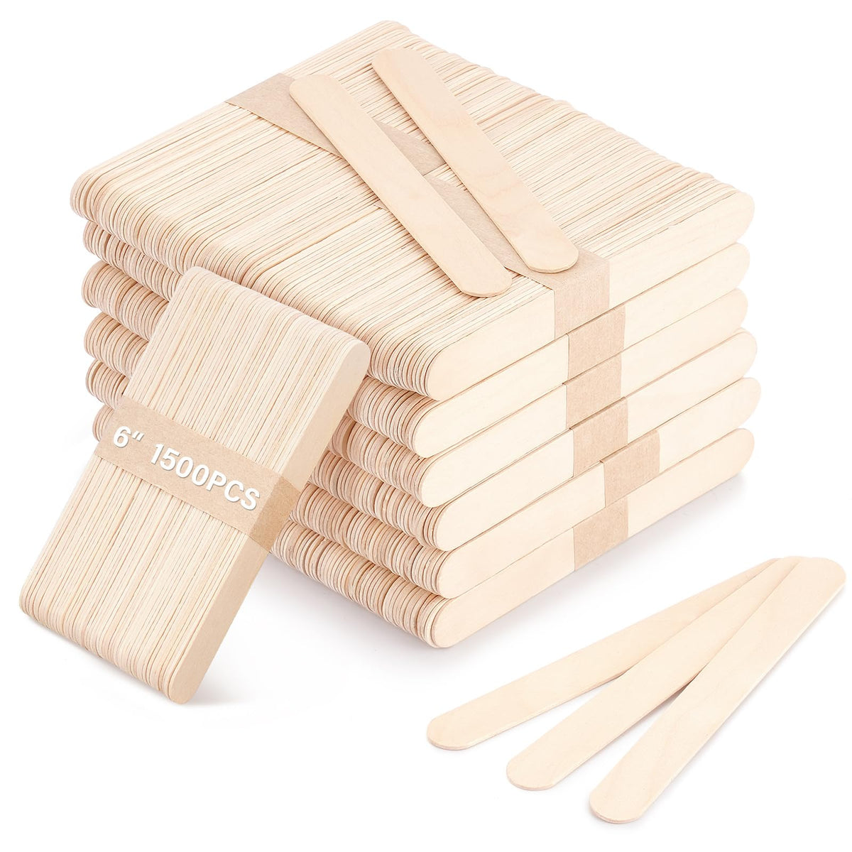 WoBiogHo pack of 1500 wooden waxing sticks for salon and home use