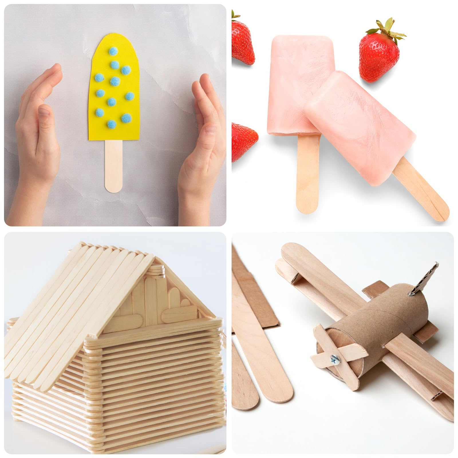 WoBiogHo wooden waxing sticks used as popsicle sticks