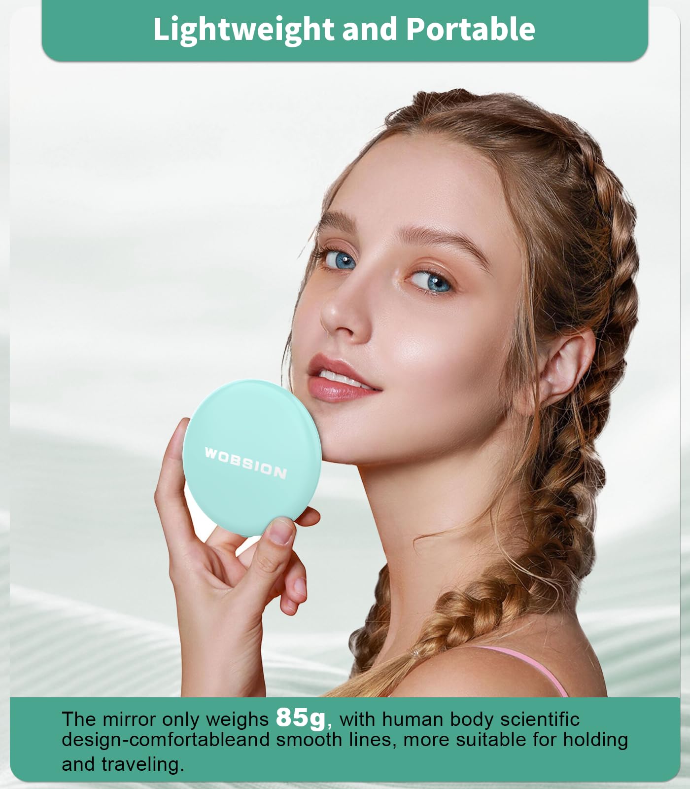 Built-in daylight LEDs illuminate the face for natural color rendering.