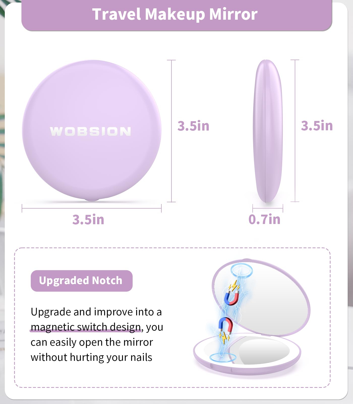 WOBSION magnetic switch design eases opening without nail damage