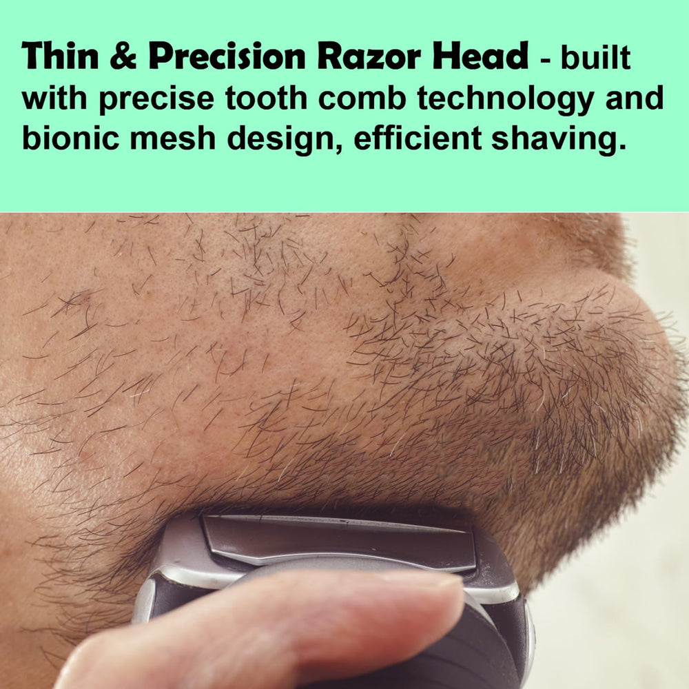 WOERGG 52S waterproof design supports wet and dry shaving