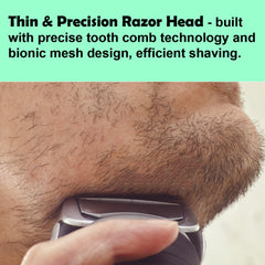 WOERGG 52S waterproof design supports wet and dry shaving