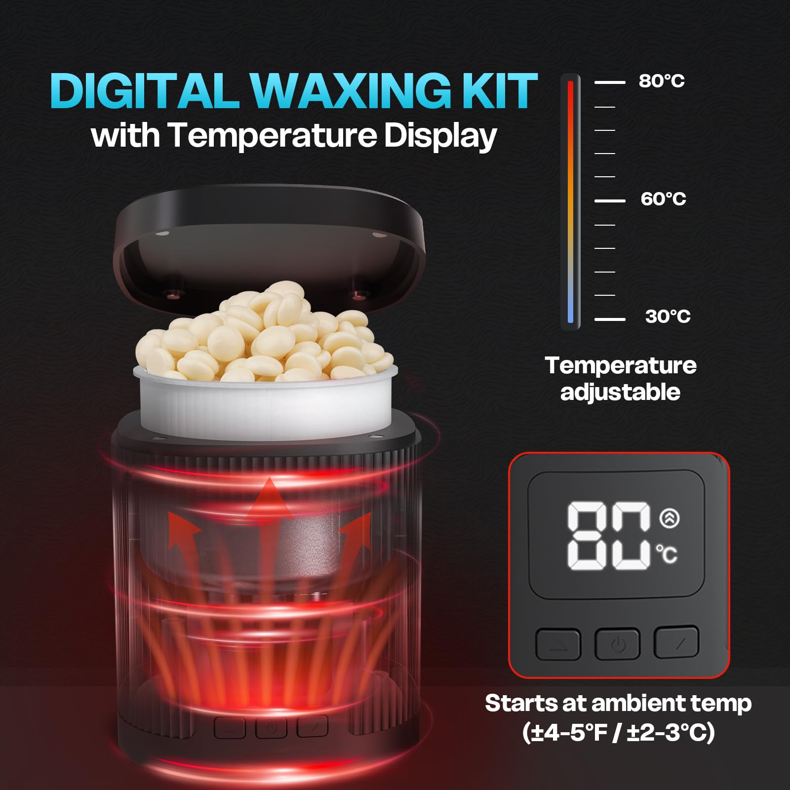 Wokaar silicone melting pot for clean, mess-free wax handling.