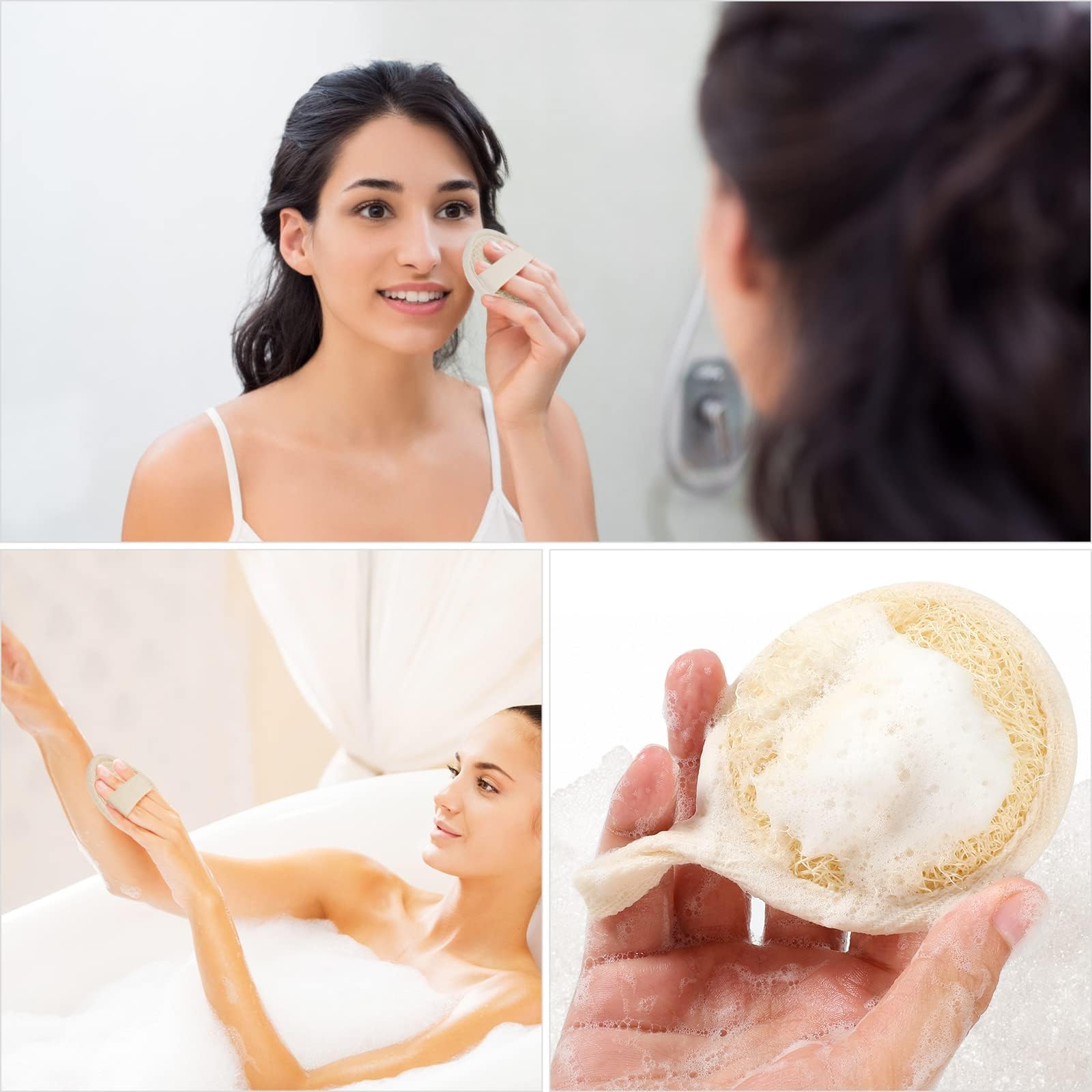 Wokelai loofah pad hanging hook helps air-dry after use