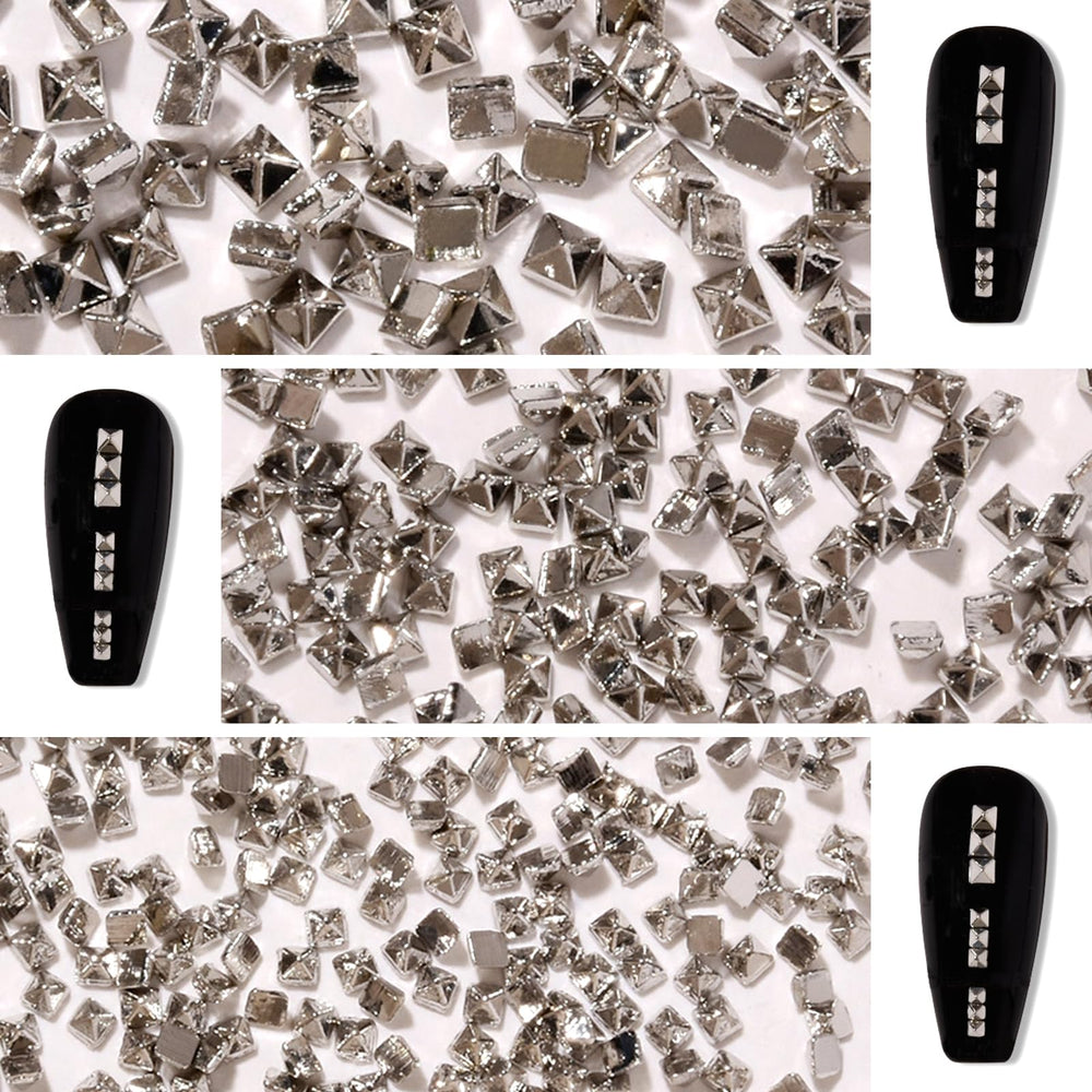 WOKOTO 2mm pyramid nail studs create bold focal points