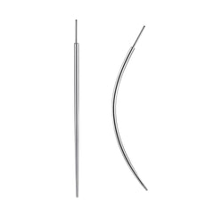 WOLAYI G23 titanium threadless taper, curved 16g for safe jewelry changes.