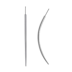 WOLAYI G23 titanium threadless taper curved 18G for safe curved insertion.