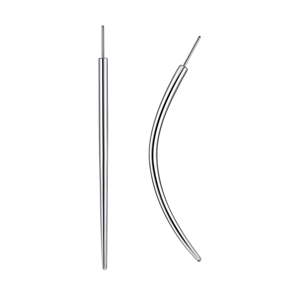 WOLAYI G23 titanium threadless piercing taper curved for precise nose and ear placement