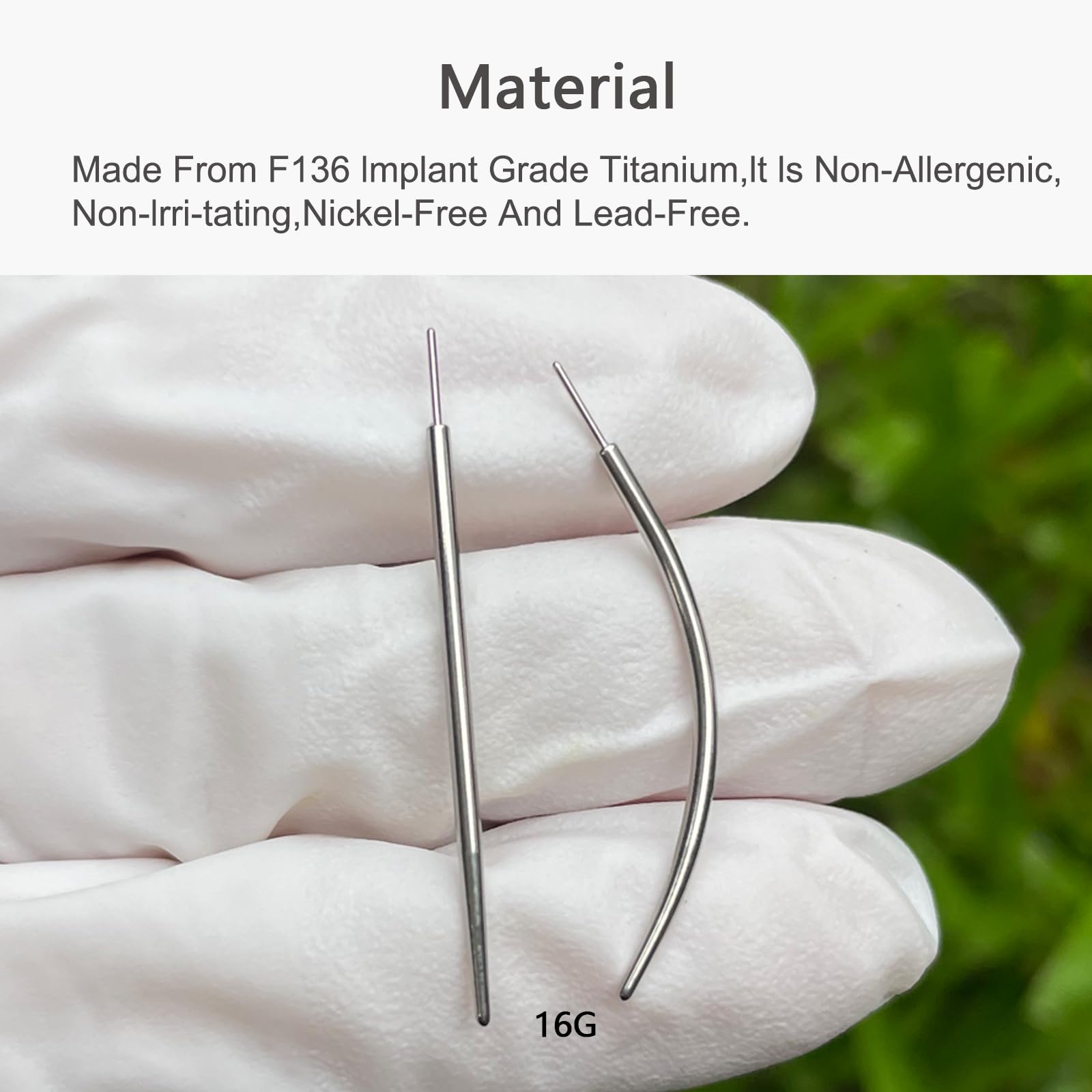 WOLAYI G23 titanium threadless piercing taper nose guide aids safe nostril passage