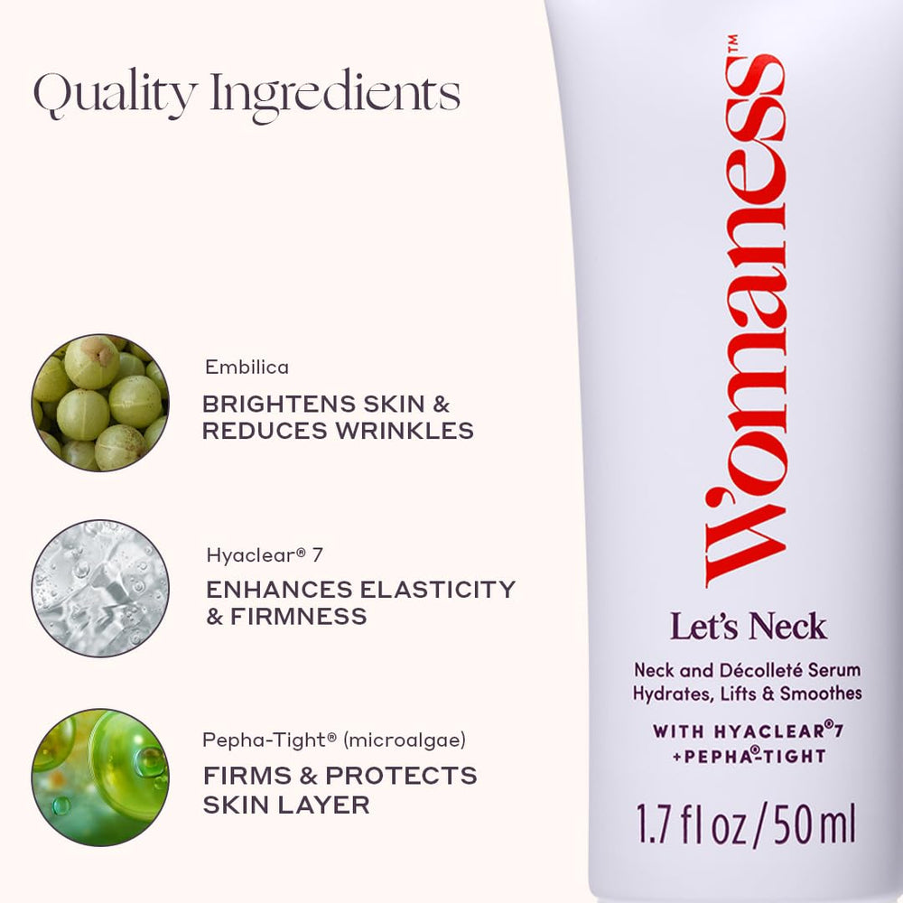 Womaness cooling metal roller provides gentle neck massage and better product absorption.