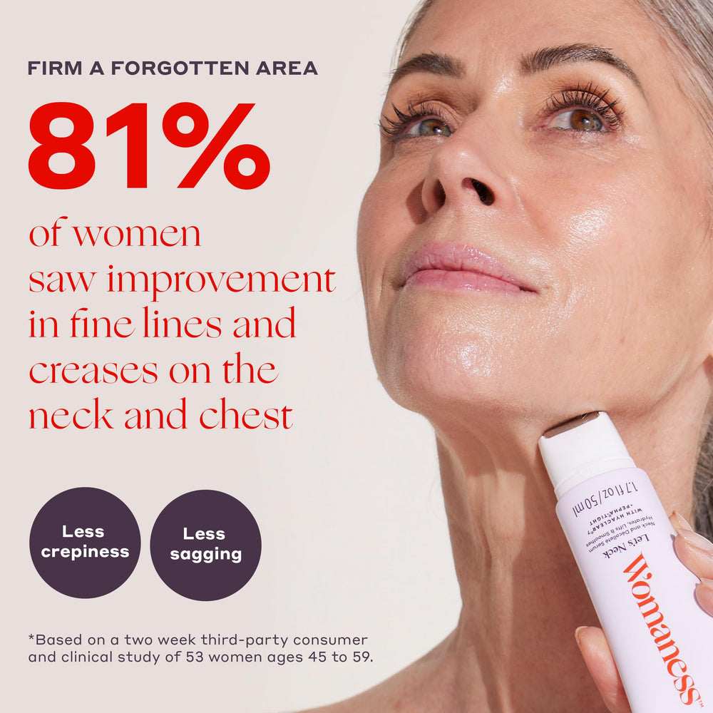 Womaness Emblica antioxidant support image emphasizes improved firmness and elasticity.