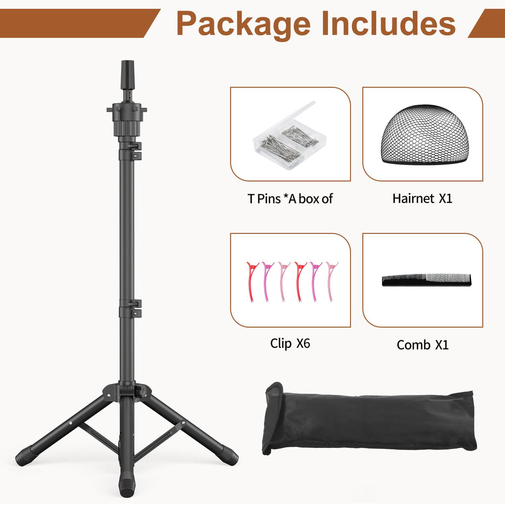 Womnwomn included accessories streamline wig practice and storage.