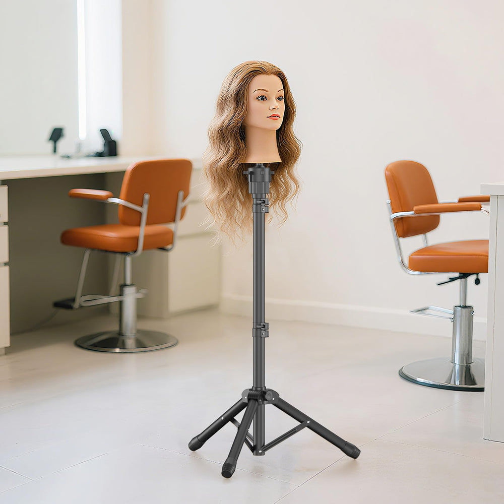 Womnwomn Wig Stand Tripod assembly enables quick setup for beginners.