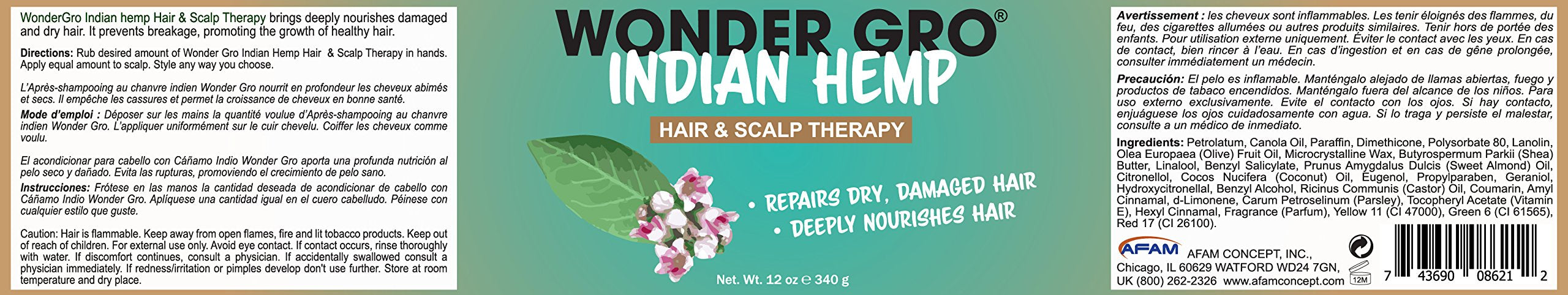 Wonder Gro Indian Hemp Hair Grease applied to scalp demonstrates easy styling and nourishment