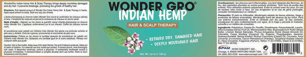 Wonder Gro Indian Hemp Hair Grease applied to scalp demonstrates easy styling and nourishment