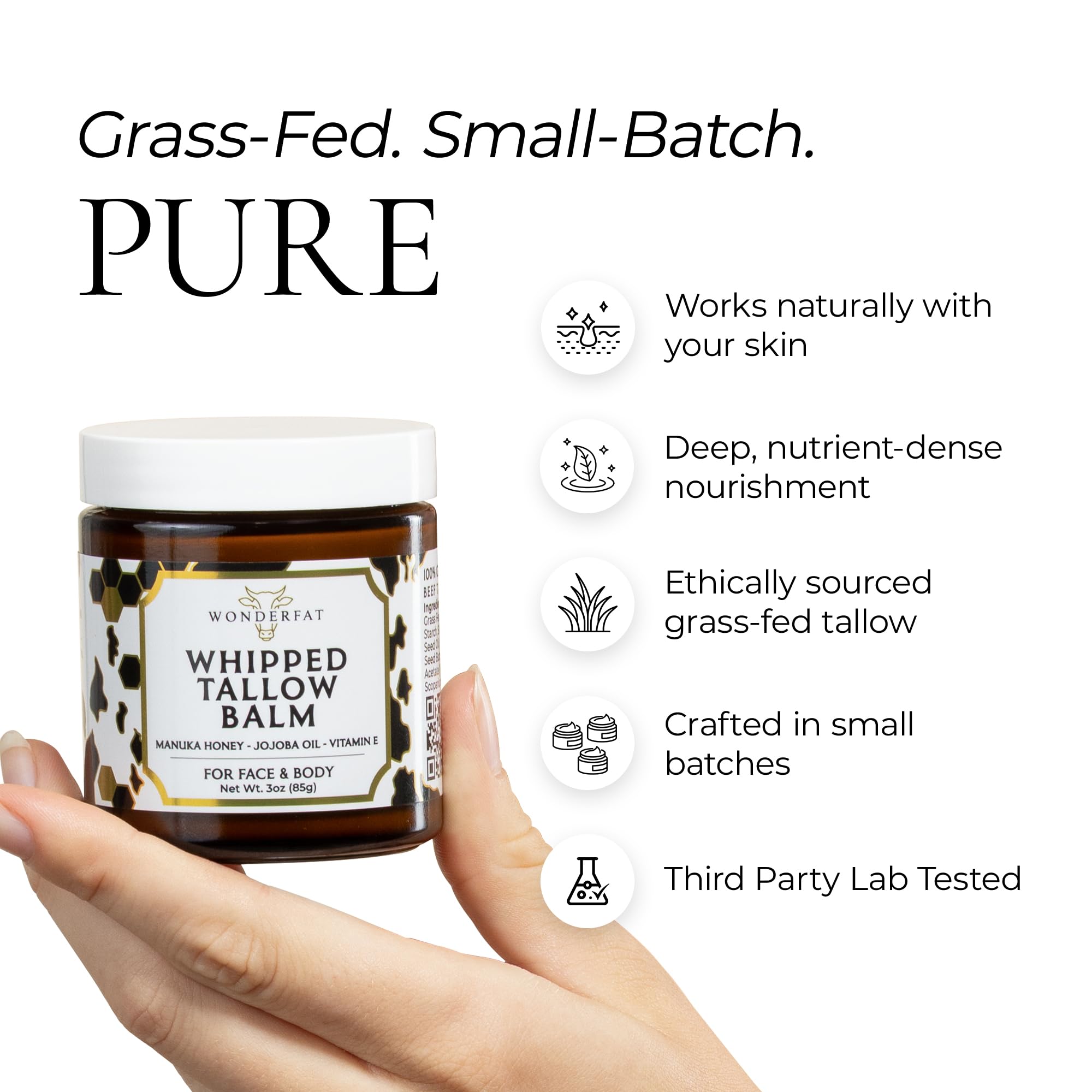 Wonderfat face and body application demonstrates daily use on dry or sensitive skin