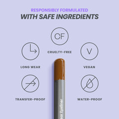 Delineador Wonderskin 1440 marrón, afilable para trazos finos