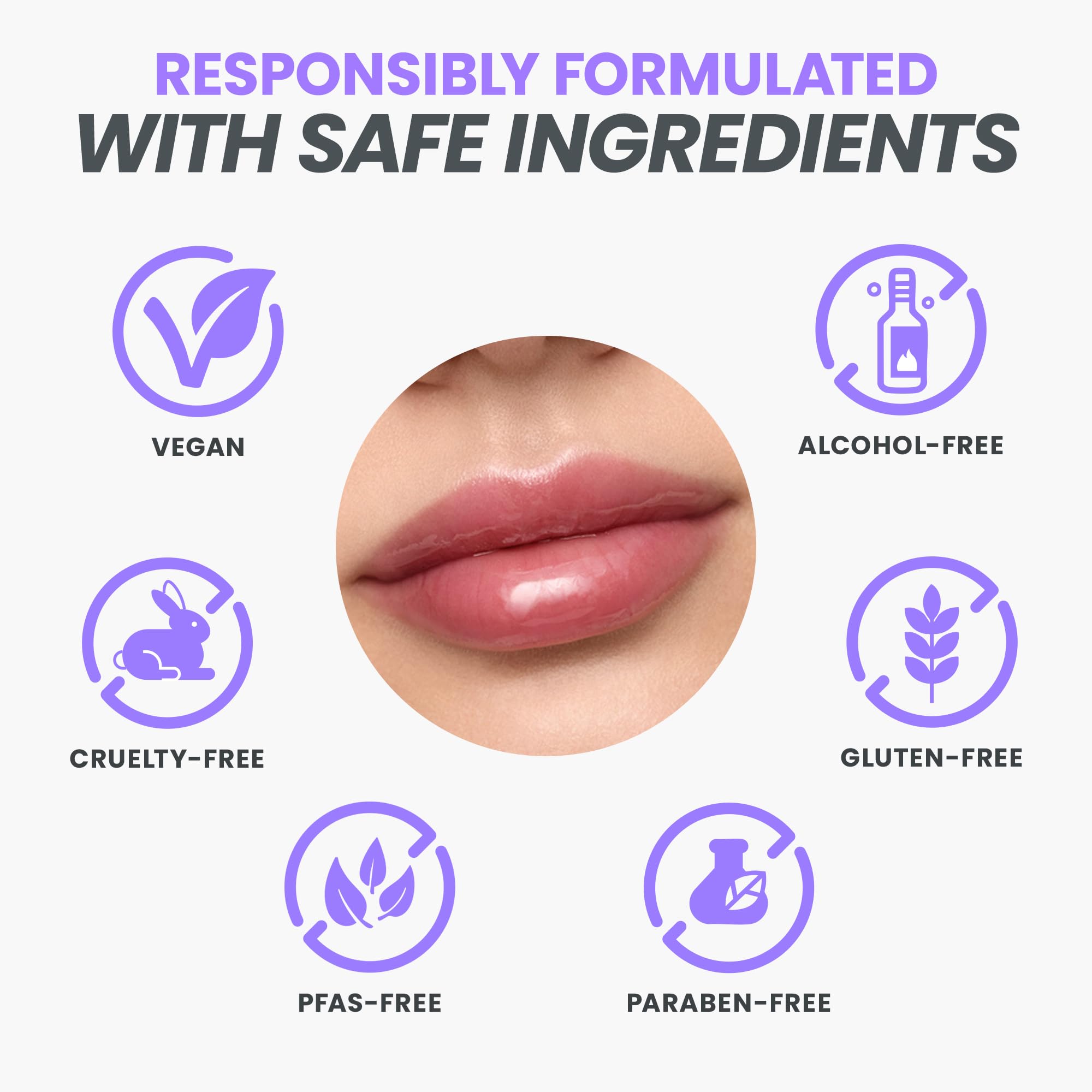 Wonderskin Lip Oil Rehab Serum soft glow lips after application