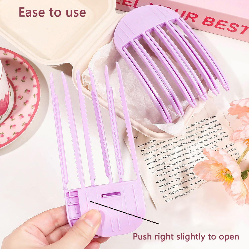 Wonglea 6-teeth comb close-up showing styling versatility.